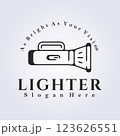 line art flashlight logo template design graphic 123626551