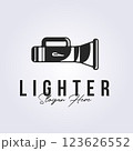 vintage style flashlight logo template design graphic 123626552
