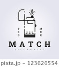 line art match lighter logo template graphic design 123626554