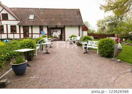 Traditional farmhouse on the island of Bornholm, Denmark 123626566