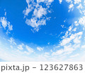 水彩画風　空　背景　04 123627863