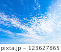 水彩画風　空　背景　02 123627865