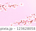 水彩画風　桜　背景　壁紙 003 123628058