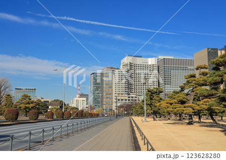 【東京都千代田区】皇居外苑前周辺の都市風景 123628280