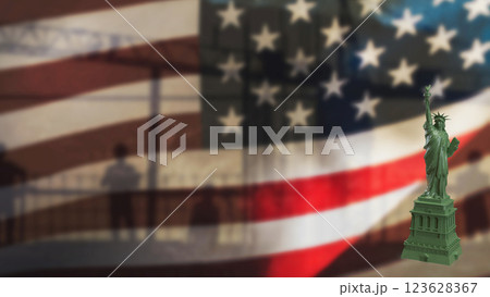 The Statue of Liberty for Business concept 3d Rendering. The Statue of Liberty for Business concept 3d Rendering. 123628367