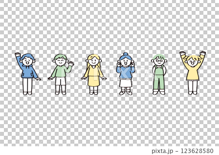 子供のイラストセット 子供のイラストセット 123628580