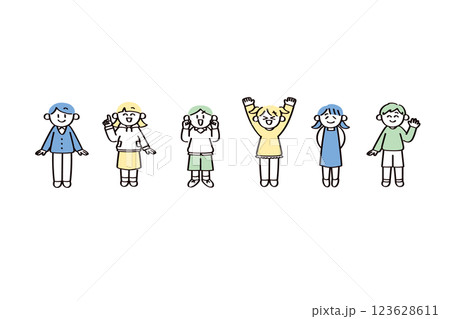 子供のイラストセット 123628611