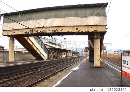 山陰本線の風景 東松江駅 山陰本線の風景 東松江駅 123628862