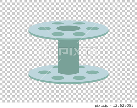 ミシンで使うボビンをイメージしたイラスト 123629083