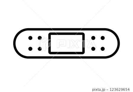 シンプルな絆創膏のアイコン シンプルな絆創膏のアイコン 123629654