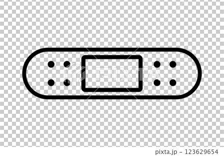 シンプルな絆創膏のアイコン シンプルな絆創膏のアイコン 123629654