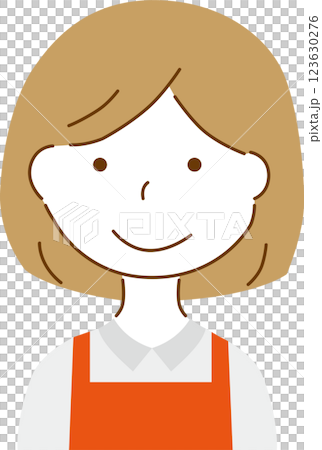 A woman wearing an apron 123630276