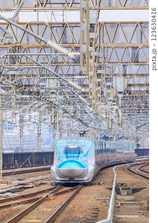 「埼玉県」大宮駅に入る東北新幹線・はやぶさ 123630416