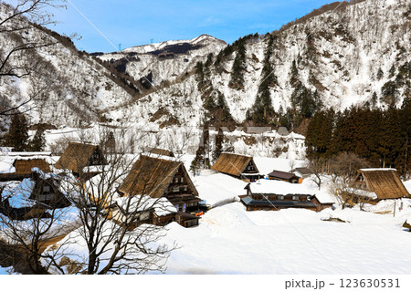 冬の菅沼合掌造り集落 冬の菅沼合掌造り集落 123630531