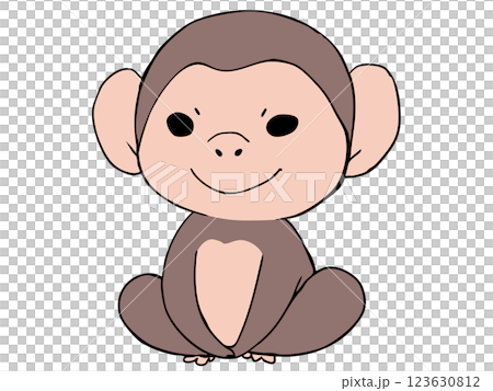 圓形黑猩猩 圓形黑猩猩 123630812