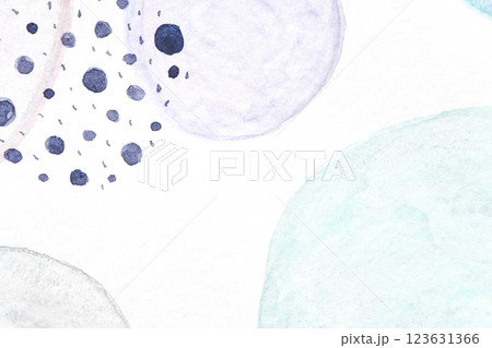 Abstract watercolor circles and dots in pastel shades creating a calming Abstract watercolor circles and dots in pastel shades creating a calming 123631366