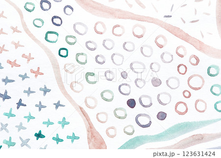 Abstract watercolor art with circular patterns and pastel tones for modern Abstract watercolor art with circular patterns and pastel tones for modern 123631424