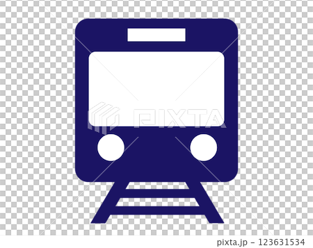 火車剪影圖標 123631534