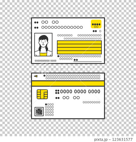 My Number Card front and back 123631577