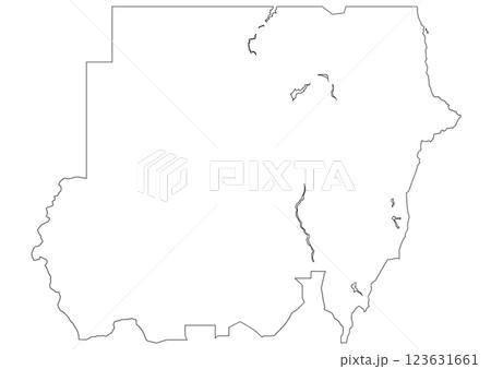 白地図　スーダン 123631661