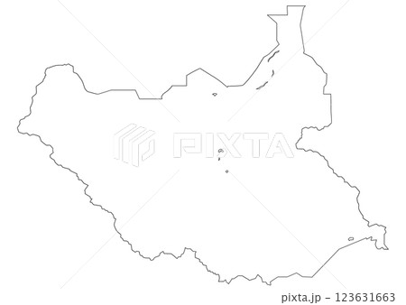 白地図　南スーダン 123631663