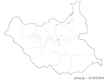白地図 南スーダン 白地図 南スーダン 123631664
