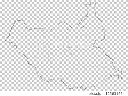 Blank map South Sudan 123631664