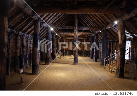 大型竪穴住居跡の内部風景_三内丸山 123631740