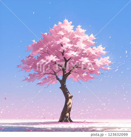 満開の桜の風景 123632099