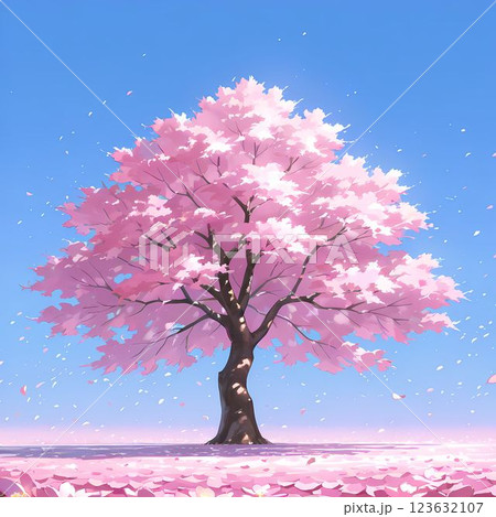 桜のある風景 桜のある風景 123632107