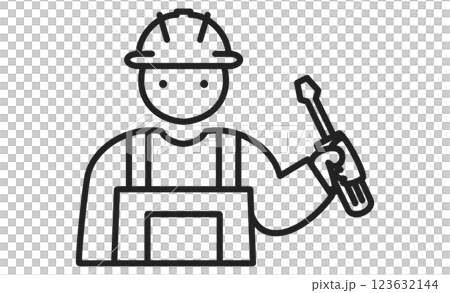 Electrician icon illustration Worker/engineer symbol 123632144
