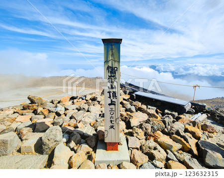 夏の御嶽山登山:剣ヶ峰山頂 夏の御嶽山登山:剣ヶ峰山頂 123632315
