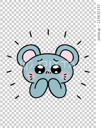 A mouse with sparkling eyes expressing emotion A mouse with sparkling eyes expressing emotion 123632335