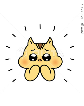 目をキラキラ輝かせて感動するリス 123632337