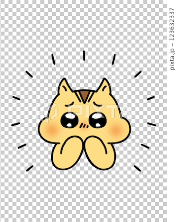 目をキラキラ輝かせて感動するリス 123632337