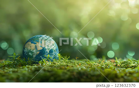 Serene Nature with Glow of Life, Generate AI Serene Nature with Glow of Life, Generate AI 123632370