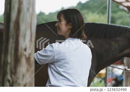involved with horses 123632490