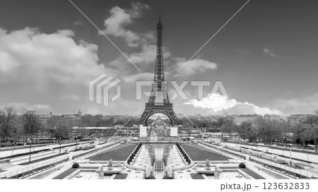 Paris Eiffel Tower and Champ de Mars in Paris Paris Eiffel Tower and Champ de Mars in Paris 123632833