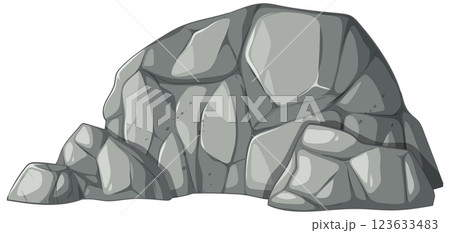 Stylized Rock Formation Illustration 123633483