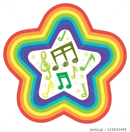 Colorful Musical Star Illustration 123633495