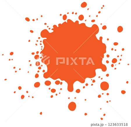 Vibrant Orange Paint Splash Vector 123633518