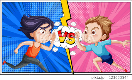 Dynamic Rivalry: Energetic Showdown 123633544