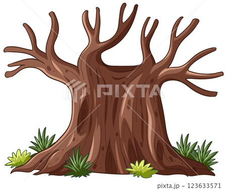 Majestic Old Tree with Bare Branches 123633571
