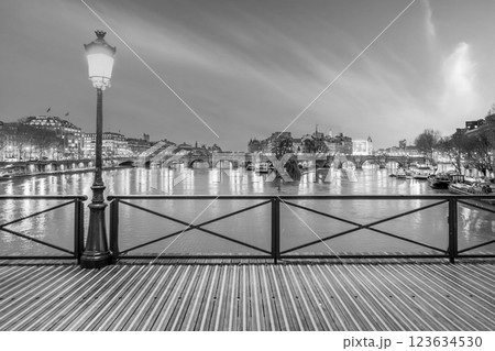 Pont des Arts bridge in Paris France and the River Seine 123634530
