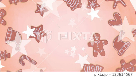 Image of stars over ginger bread 123634567