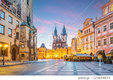 Old town Prague city skyline, cityscape of the Czech Republic Old town Prague city skyline, cityscape of the Czech Republic 123634653