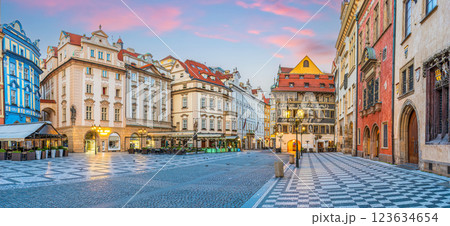 Old town Prague city skyline, cityscape of the Czech Republic 123634654