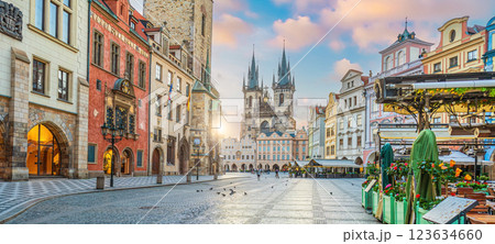 Old town Prague city skyline, cityscape of the Czech Republic 123634660