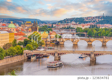 Old town Prague city skyline, cityscape of the Czech Republic Old town Prague city skyline, cityscape of the Czech Republic 123634781