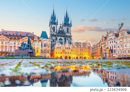 Old town Prague city skyline, cityscape of the Czech Republic 123634906